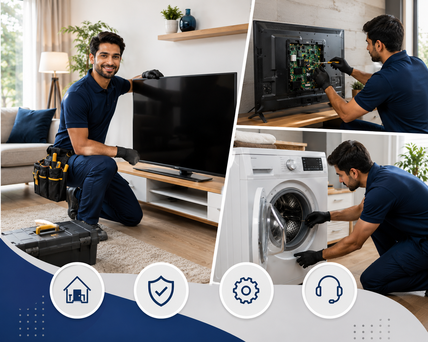 City Appliances Services technician repairing a home appliance